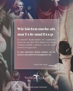 ✨ Wir bieten mehr als nur Pole und Hoop 💫

Unser Kursangebot bietet dir die ideale Abwechslung im Trainingsalltag und ergänzt perfekt dein reguläres Training an der Pole oder am Hoop 💖

🏋️‍♀️ Kraftsport 
Mit unseren Kursen wie Functional Fitness und Langhantel Training ergänzt du perfekt dein Conditioning und baust zusätzliche Stärke auf. 💪🏻

🧘‍♀️ Yoga & Stretch
Egal ob beim Yoga oder beim Stretching: Hier findest du zur Ruhe und arbeitest nebenbei an einem besseren Körpergefühl 😌

👉 Und das Beste? 
Wir erweitern regelmäßig unser Kursangebot und bieten immer wieder besondere Workshops an, die du alle mit deiner Vereinsmitgliedschaft nutzen kannst 😊❤️ 

Und hier schon mal ein kleiner Hint: Ab Freitag bieten wir einen neuen Kurs an 🤫 Dazu kommt ein extra Post, also folge uns am besten, um keine wichtigen News zu verpassen 💖

💌 Du möchtest unseren Verein kennenlernen? Schreibe uns gerne eine PN oder eine Anfrage an anfrage@verticalsouls.de - Wir freuen uns auf dich! ☺️🌈

Slides 1, 2, 4 & 6 
Fotograf: @torstencantilever 

#polecommunity #poledancehannover #fitnesshannover #aerialsport